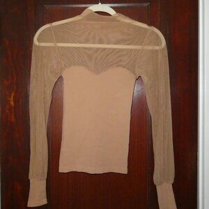 Sheer Mesh Yoke Top – Size Small